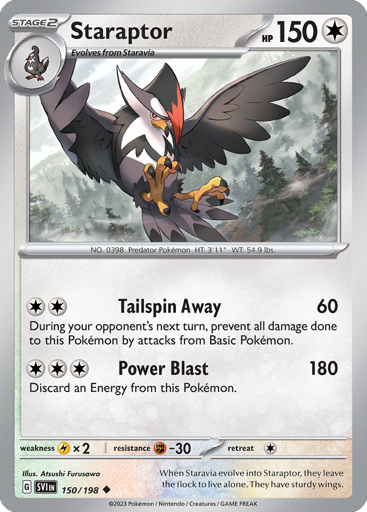 Staraptor - 150/198 - Normal - NM - Uncommon - Scarlet & Violet