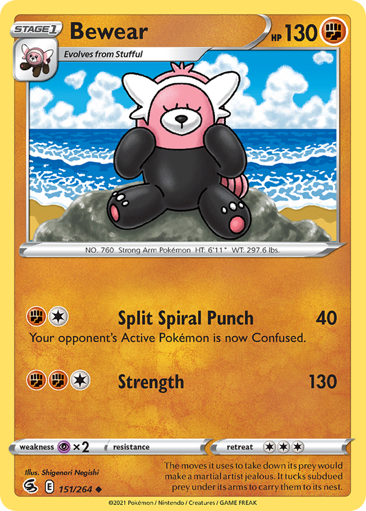 Bewear - 151/264 - Normal - NM - Uncommon - Fusion Strike