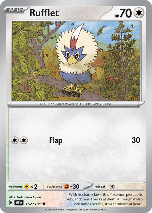 Rufflet - 152/191 - Normal - NM - Common - Surging Sparks