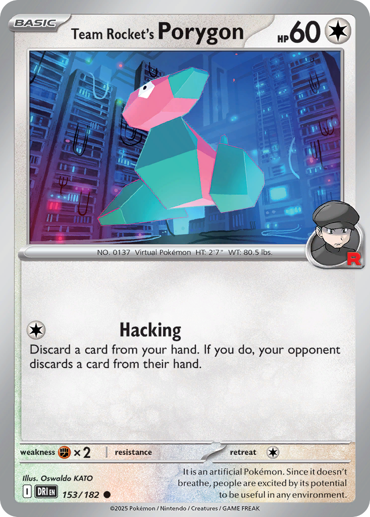 Team Rocket's Porygon - 153/182 - Normal - NM - Common - Destined Rivals