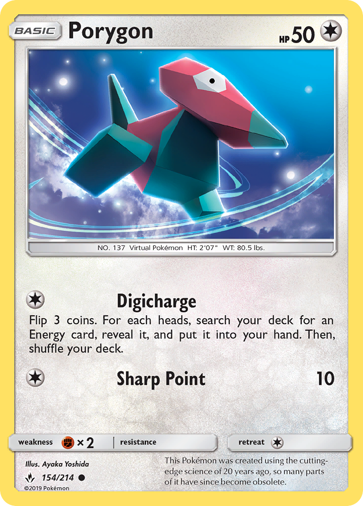 Porygon - 154/214 - Normal - NM - Common - Unbroken Bonds