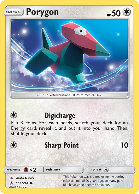 Porygon - 154/214 - Normal - NM - Common - Unbroken Bonds
