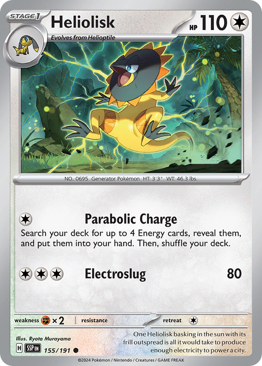 Heliolisk - 155/191 - Normal - NM - Common - Surging Sparks