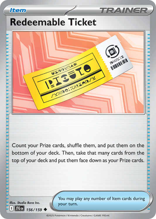 Redeemable Ticket - 156/159 - Normal - NM - Uncommon - Journey Together