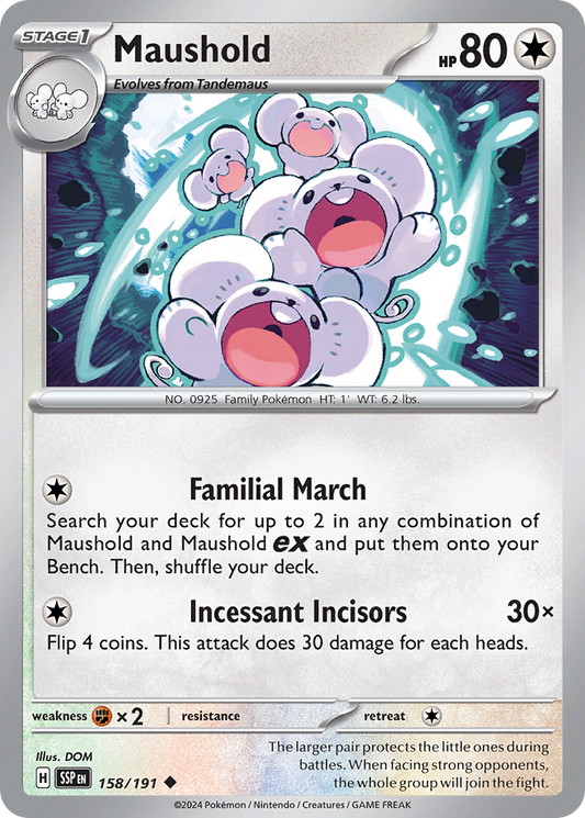 Maushold - 158/191 - Reverse Holofoil - NM - Uncommon - Surging Sparks