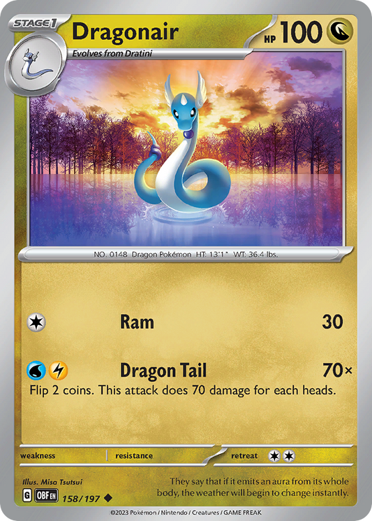 Dragonair - 158/197 - Normal - NM - Uncommon - Obsidian Flames