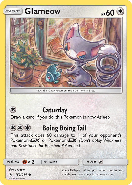 Glameow - 159/214 - Normal - NM - Common - Unbroken Bonds