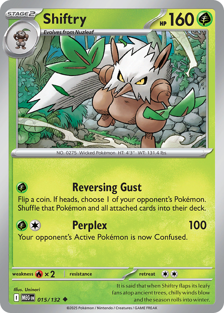Shiftry - 15/132 - Normal - NM - Uncommon - Mega Evolution