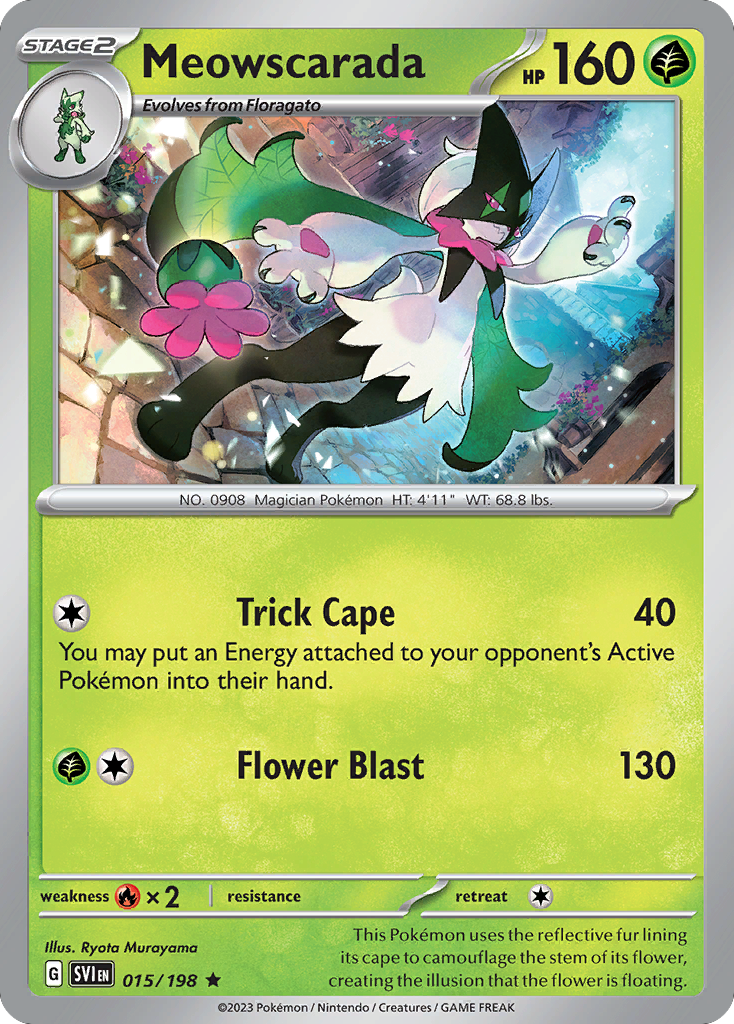 Meowscarada - 15/198 - Holofoil - NM - Rare - Scarlet & Violet
