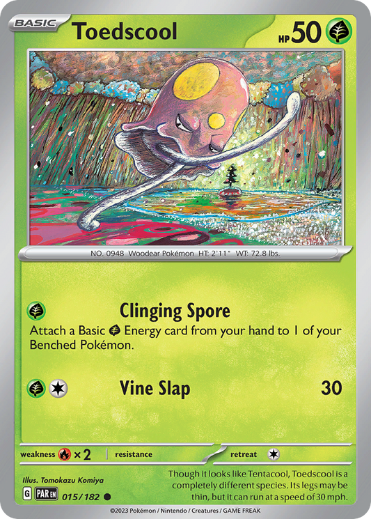 Toedscool - 15/182 - Reverse Holofoil - NM - Common - Paradox Rift