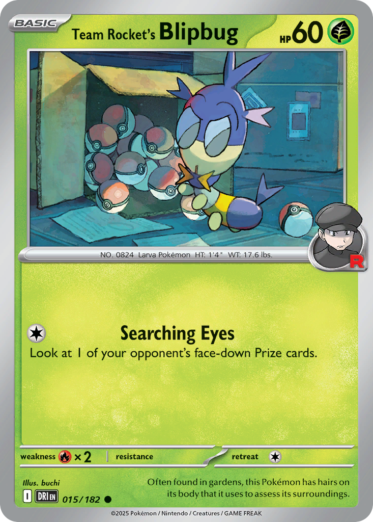 Team Rocket's Blipbug - 15/182 - Normal - NM - Common - Destined Rivals