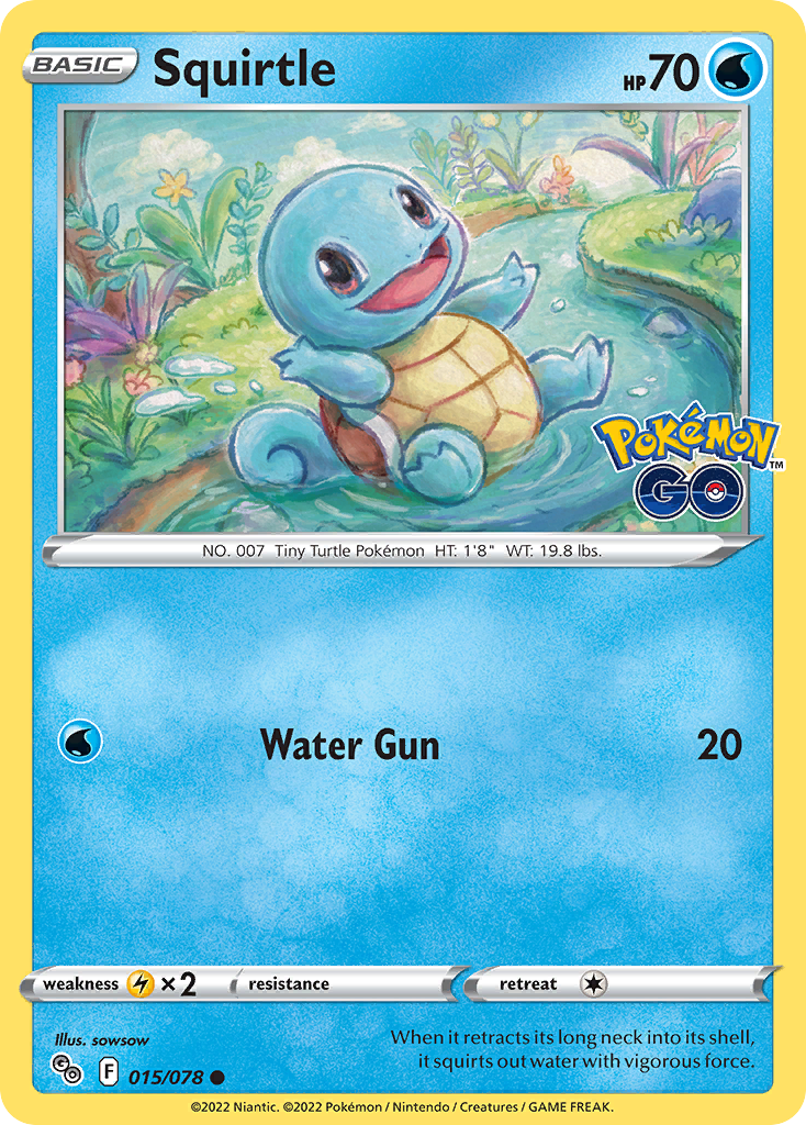 Squirtle - 15/78 - Normal - NM - Common - Pokémon GO