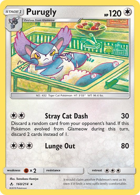 Purugly - 160/214 - Normal - NM - Rare - Unbroken Bonds