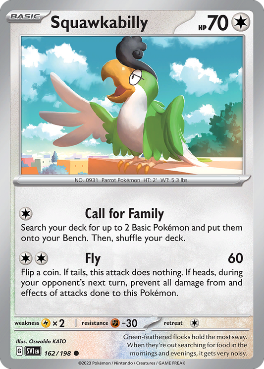Squawkabilly - 162/198 - Normal - NM - Common - Scarlet & Violet