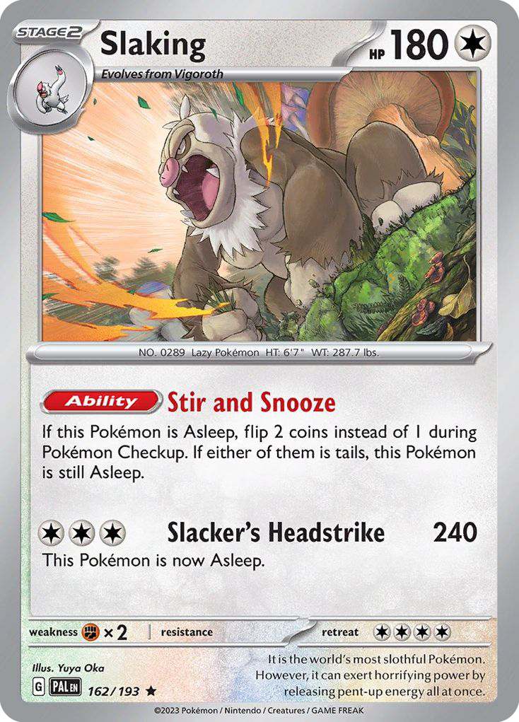 Slaking - 162/193 - Holofoil - NM - Rare - Paldea Evolved