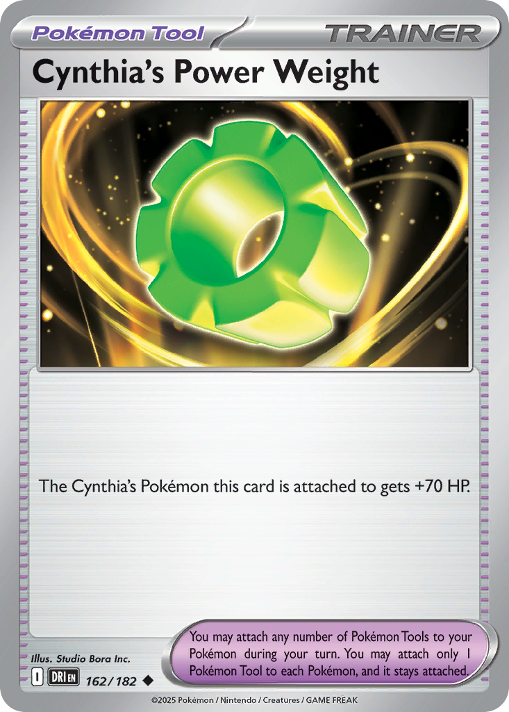 Cynthia's Power Weight - 162/182 - Reverse Holofoil - NM - Uncommon - Destined Rivals