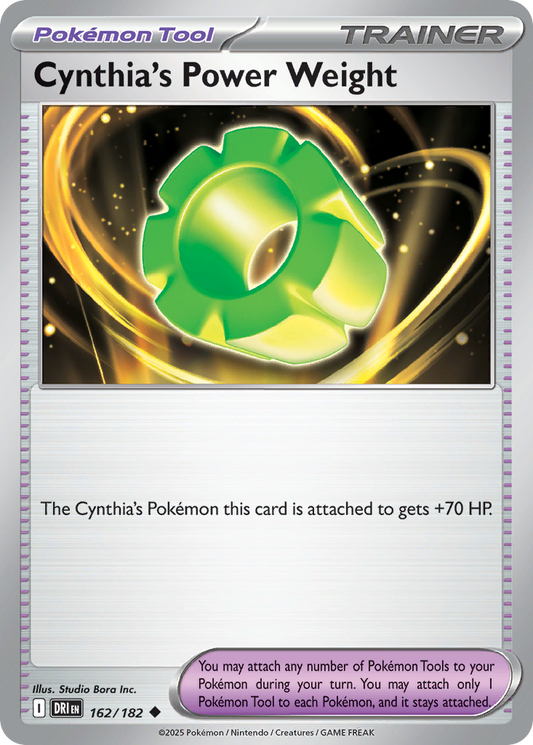 Cynthia's Power Weight - 162/182 - Reverse Holofoil - NM - Uncommon - Destined Rivals