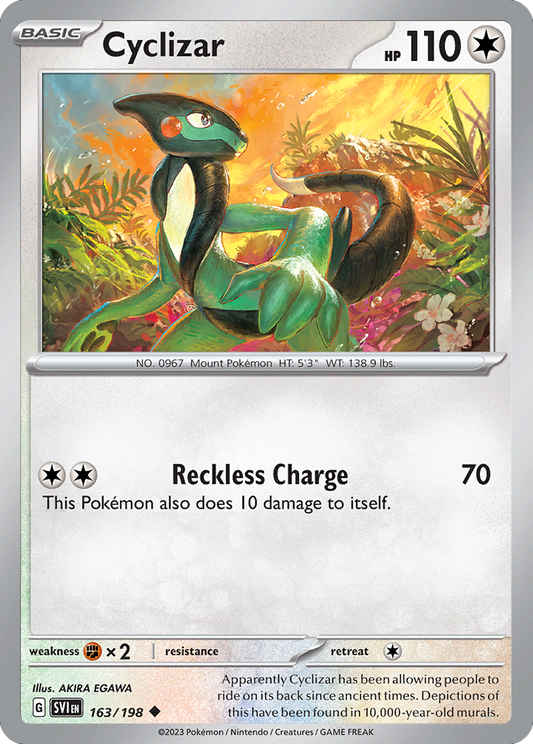 Cyclizar - 163/198 - Reverse Holofoil - NM - Uncommon - Scarlet & Violet