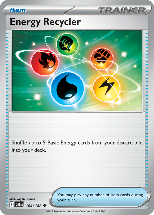 Energy Recycler - 164/182 - Reverse Holofoil - NM - Uncommon - Destined Rivals