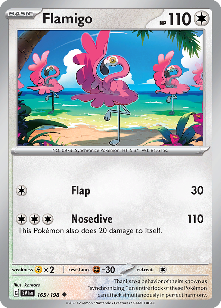 Flamigo - 165/198 - Normal - NM - Uncommon - Scarlet & Violet