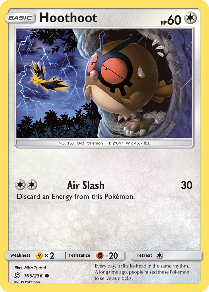 Hoothoot - 165/236 - Normal - NM - Common - Unified Minds