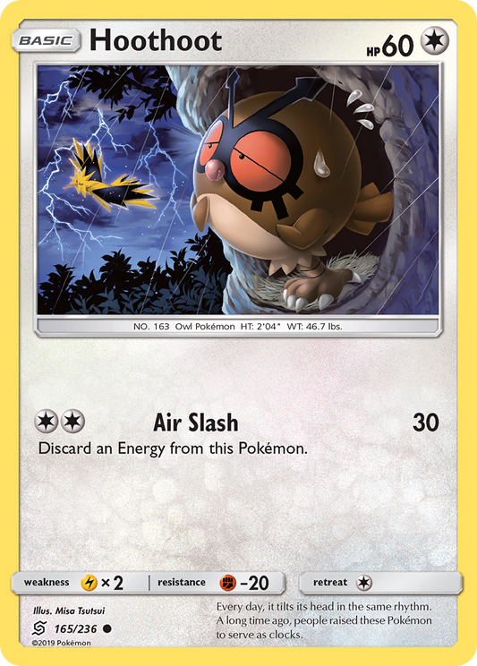 Hoothoot - 165/236 - Normal - NM - Common - Unified Minds