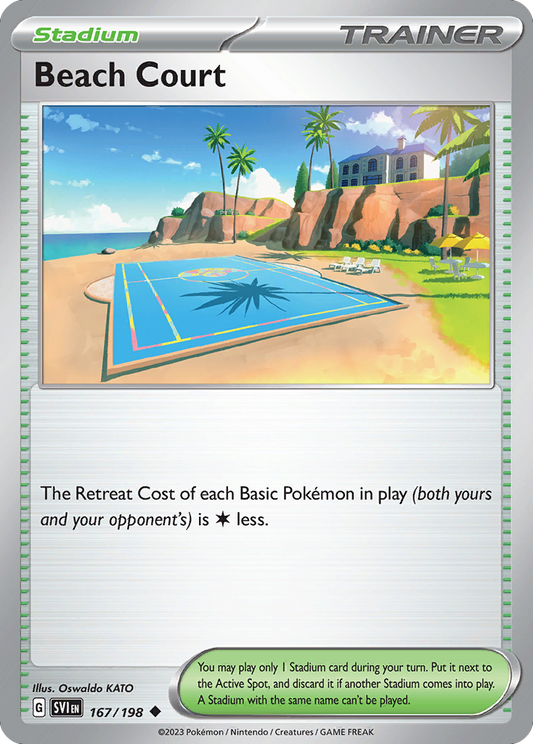 Beach Court - 167/198 - Normal - NM - Uncommon - Scarlet & Violet