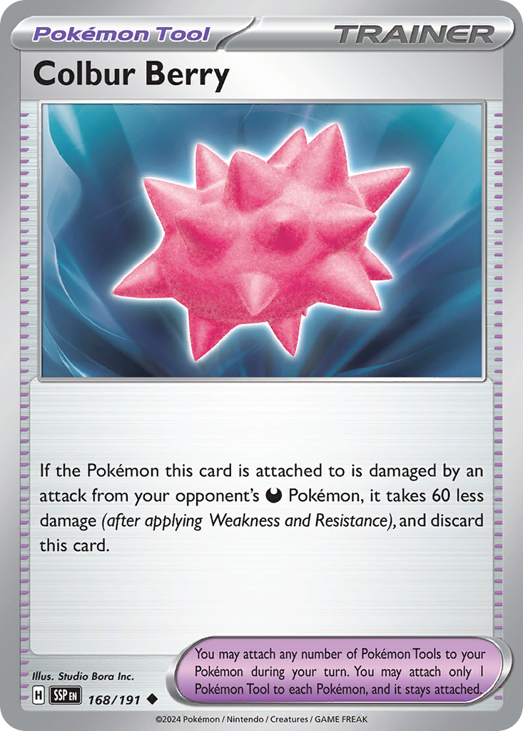 Colbur Berry - 168/191 - Normal - NM - Uncommon - Surging Sparks