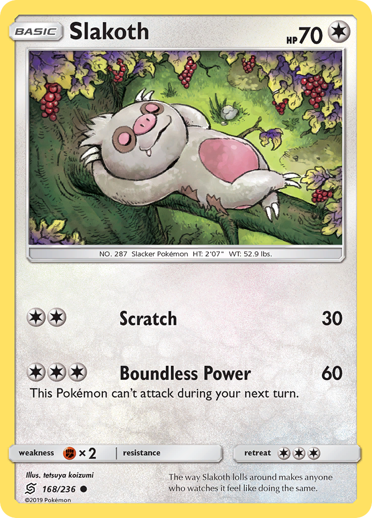 Slakoth - 168/236 - Normal - NM - Common - Unified Minds