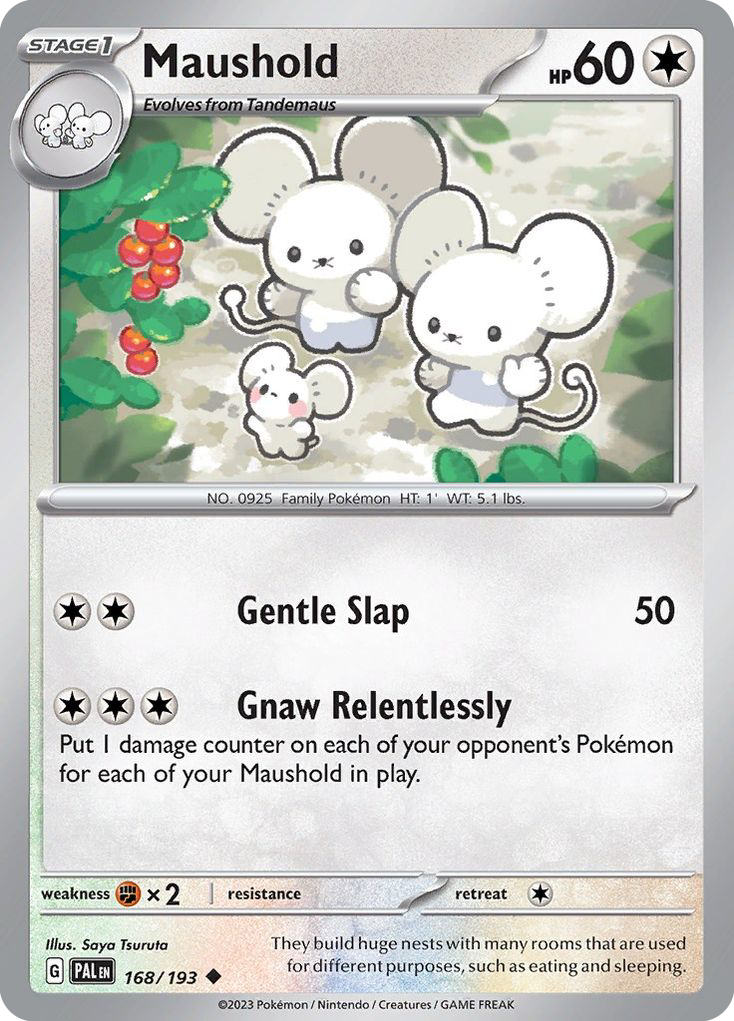 Maushold - 168/193 - Reverse Holofoil - NM - Uncommon - Paldea Evolved