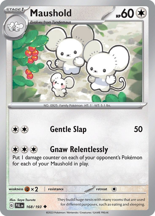 Maushold - 168/193 - Reverse Holofoil - NM - Uncommon - Paldea Evolved