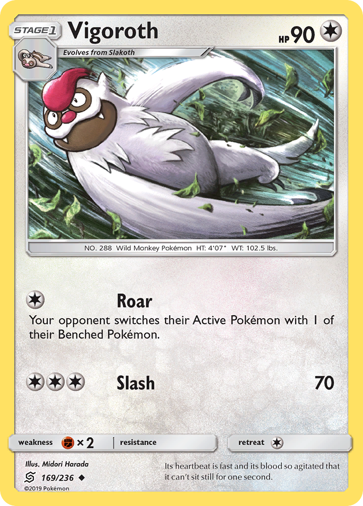 Vigoroth - 169/236 - Normal - NM - Uncommon - Unified Minds
