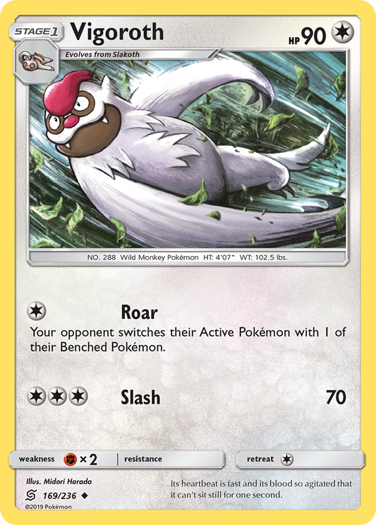 Vigoroth - 169/236 - Normal - NM - Uncommon - Unified Minds