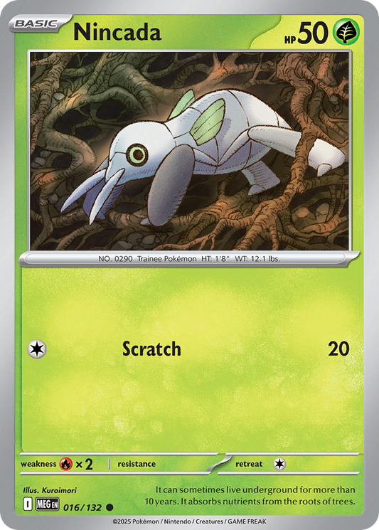 Nincada - 16/132 - Normal - NM - Common - Mega Evolution