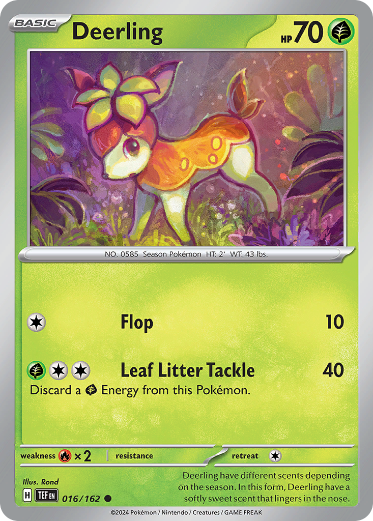 Deerling - 16/162 - Reverse Holofoil - NM - Common - Temporal Forces