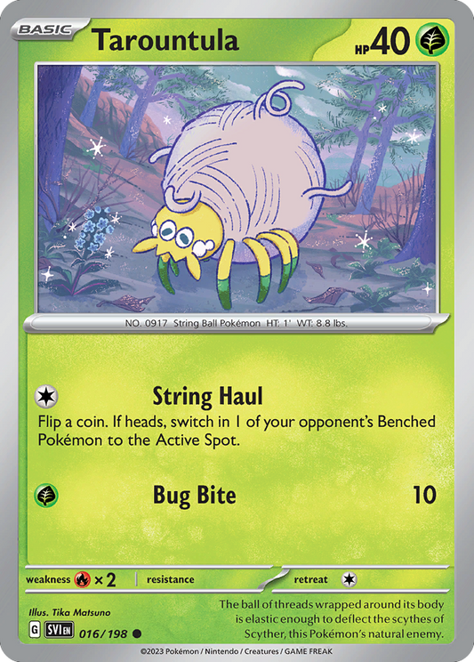 Tarountula - 16/198 - Reverse Holofoil - NM - Common - Scarlet & Violet