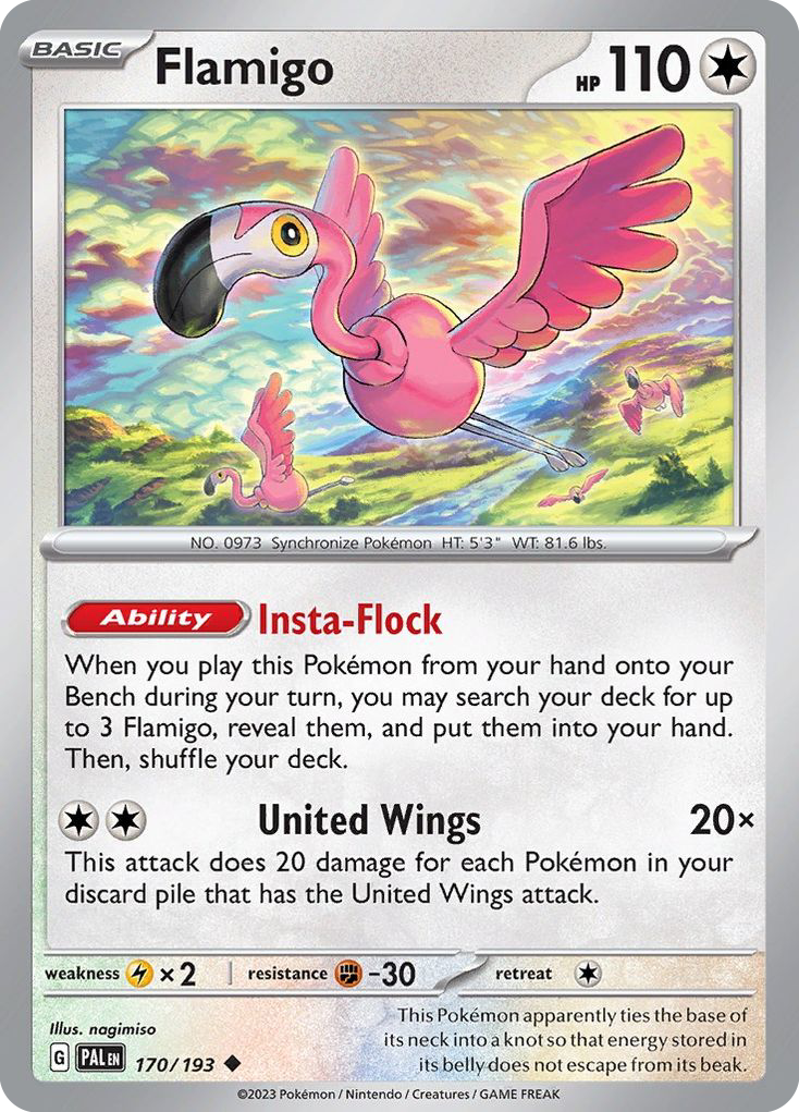 Flamigo - 170/193 - Normal - NM - Uncommon - Paldea Evolved