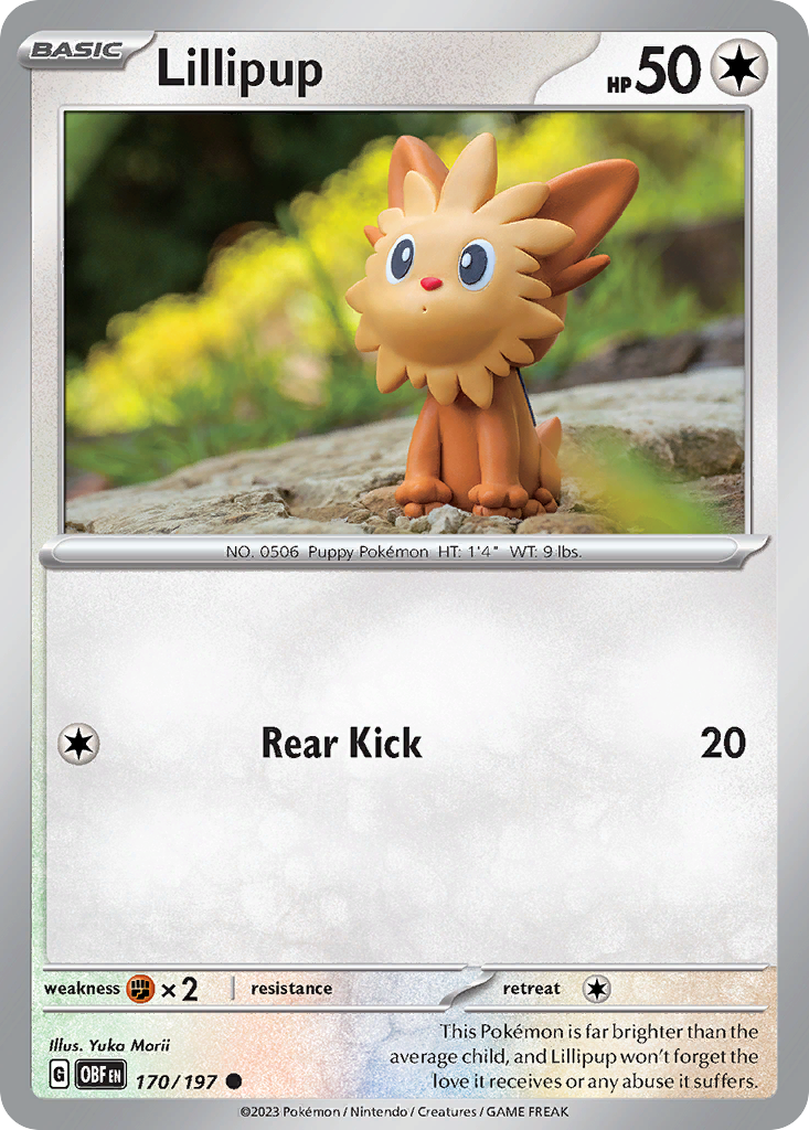 Lillipup - 170/197 - Normal - NM - Common - Obsidian Flames