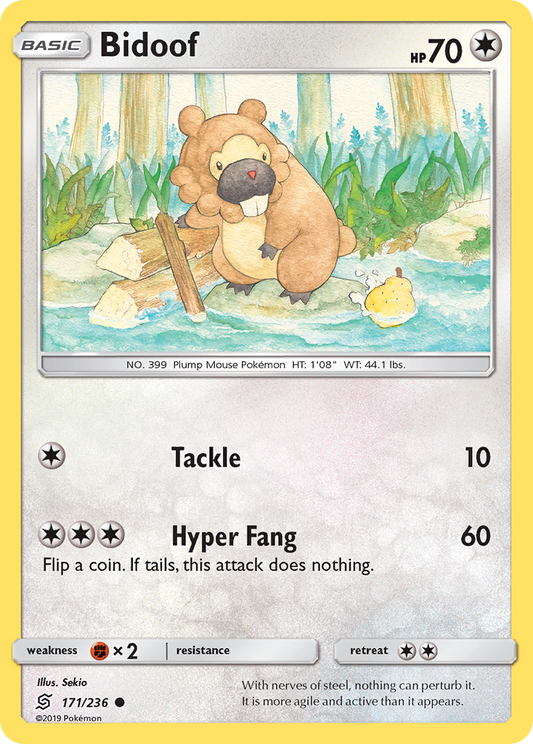 Bidoof - 171/236 - Normal - NM - Common - Unified Minds