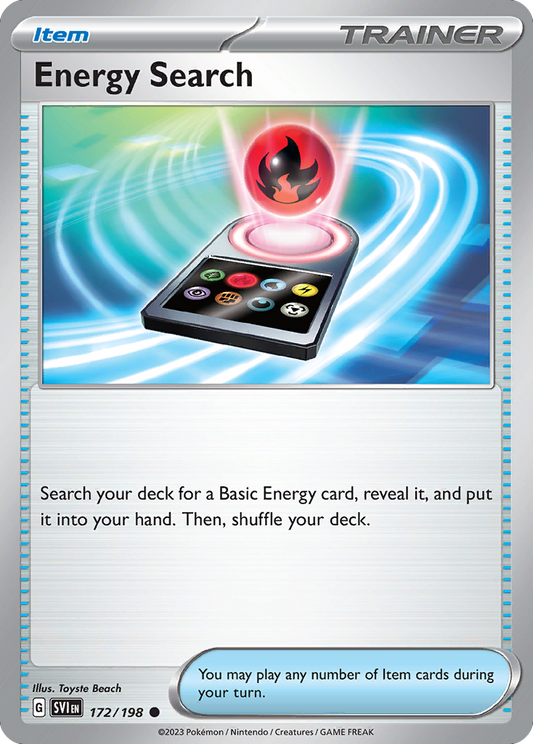Energy Search - 172/198 - Reverse Holofoil - NM - Common - Scarlet & Violet