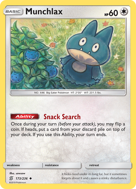 Munchlax - 173/236 - Normal - NM - Uncommon - Unified Minds