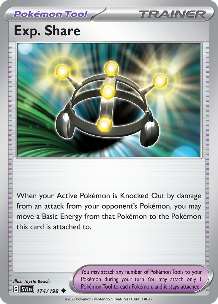 Exp. Share - 174/198 - Normal - NM - Uncommon - Scarlet & Violet