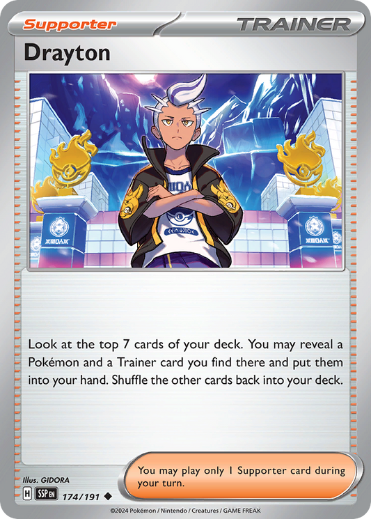 Drayton - 174/191 - Normal - NM - Uncommon - Surging Sparks