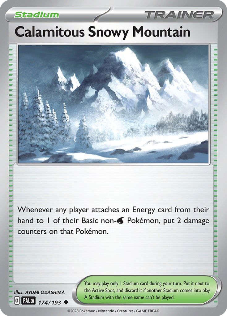 Calamitous Snowy Mountain - 174/193 - Reverse Holofoil - NM - Uncommon - Paldea Evolved