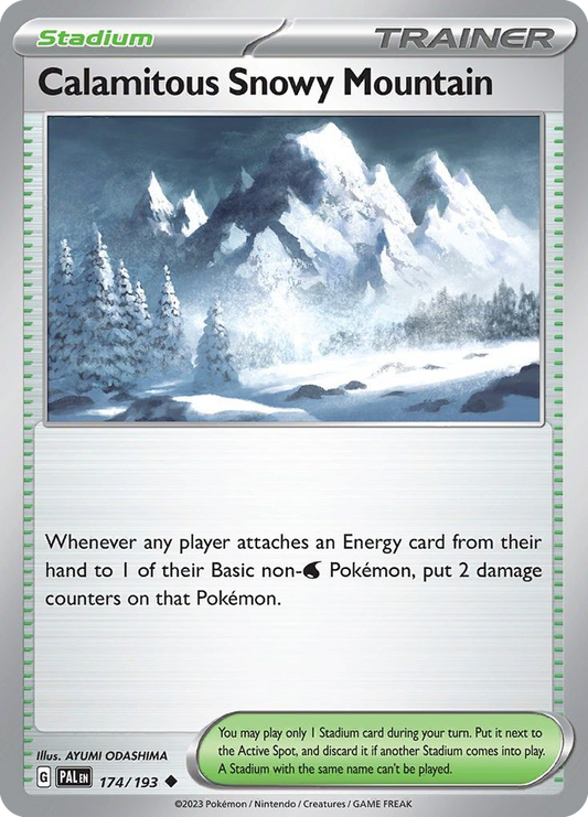 Calamitous Snowy Mountain - 174/193 - Reverse Holofoil - NM - Uncommon - Paldea Evolved