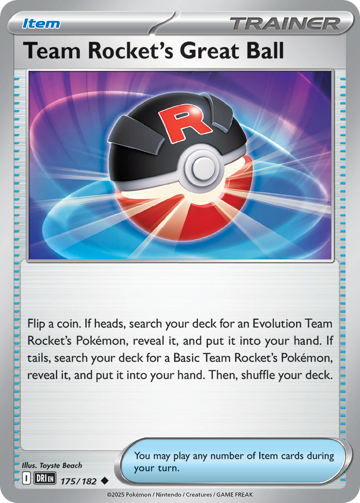 Team Rocket's Great Ball - 175/182 - Normal - NM - Uncommon - Destined Rivals