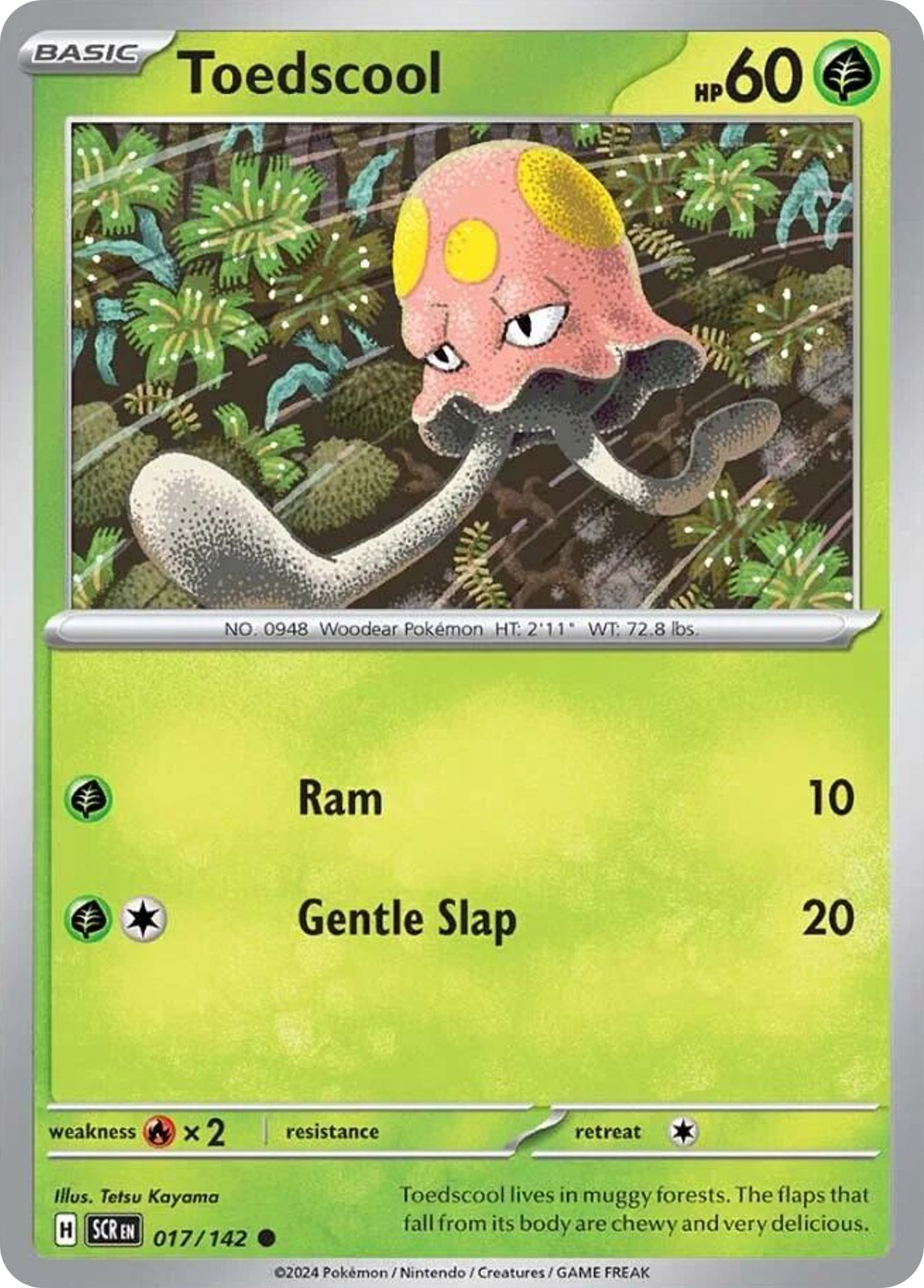 Toedscool - 17/142 - Reverse Holofoil - NM - Common - Stellar Crown