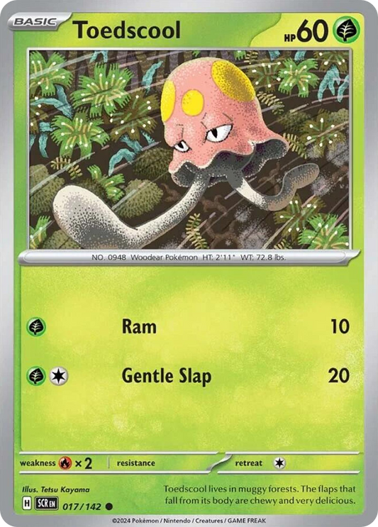 Toedscool - 17/142 - Reverse Holofoil - NM - Common - Stellar Crown