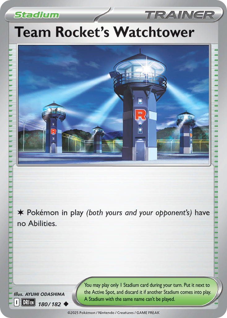 Team Rocket's Watchtower - 180/182 - Normal - NM - Uncommon - Destined Rivals
