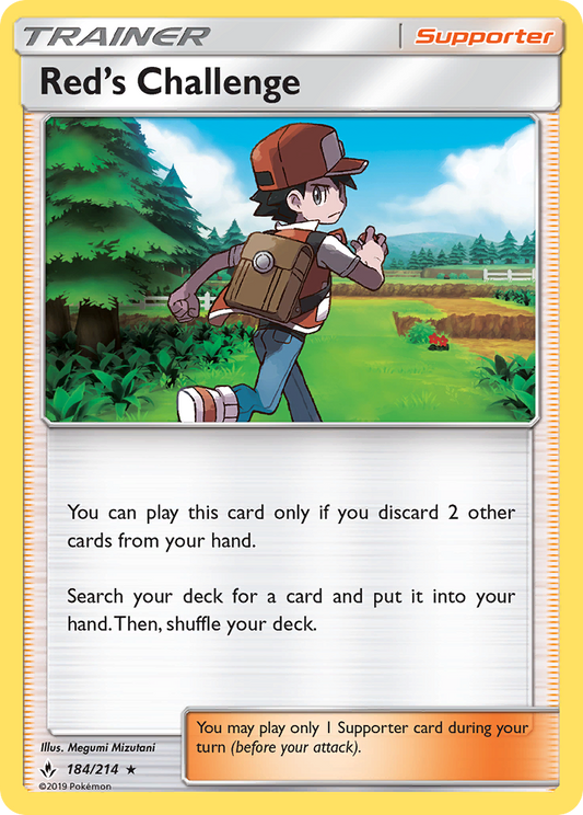 Red's Challenge - 184/214 - Holofoil - NM - Rare Holo - Unbroken Bonds
